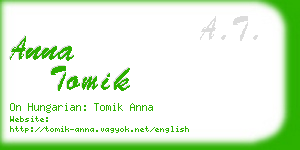 anna tomik business card